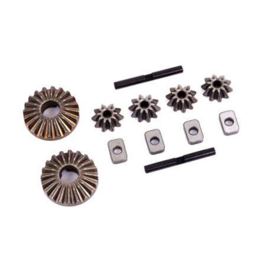 Gear set, differential (output gears (2)/ spider gears (4)/ spider gear sh afts (2)/ spacers (4))
