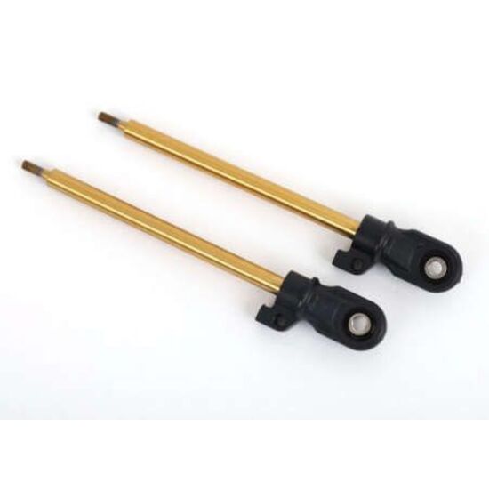 Shock shaft, 80mm (GT-Maxx) (TiN-coat ed) (2) (assembled with rod ends and steel hollow balls)