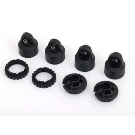 Shock caps, GT-Maxx shocks (2)/ sprin g perch/ adjusters (2) (for 2 shocks) (for Sledge)