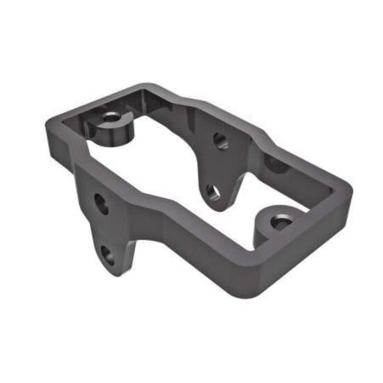 Servo mount, 6061-T6 aluminum (dark t itanium-anodized)