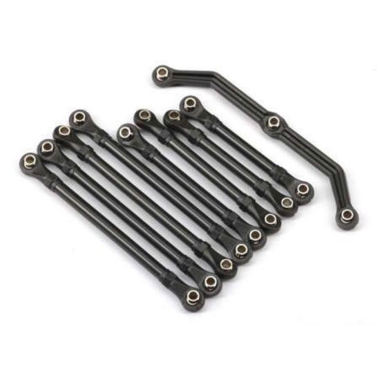 Suspension link set, complete (front & rear) (includes steering link (1), front lower links (2), front upper li
