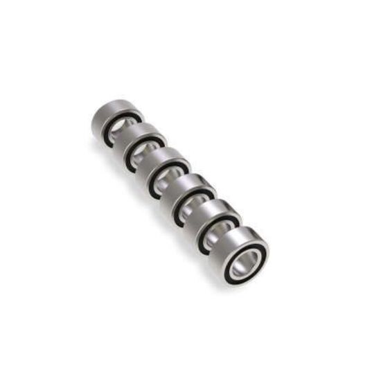 Ball bearing set, transmission, black rubber sealed (contains 3x6x2.5mm be arings (6))