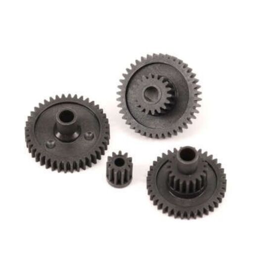 LEM9776-Gear set, transmission, high range (t rail) (16.6:1 reduction ratio)/ pinio n gear, 11-tooth