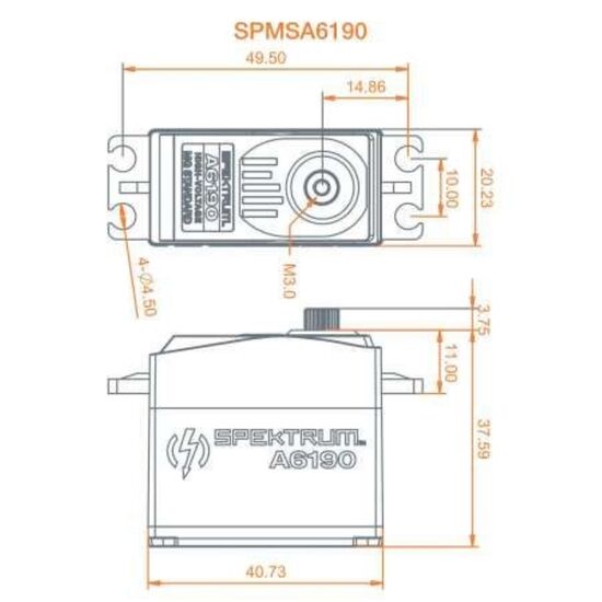 SERVO A6190 Standard Metal Gear HV Se rvo, 3 image