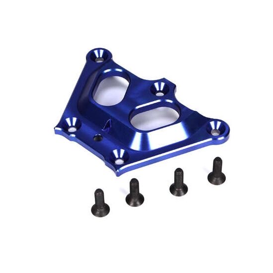 Alum Front Top Chassis Brace Blue: 5T