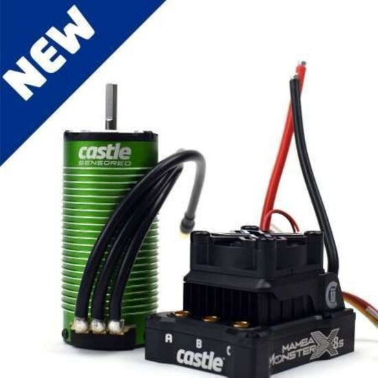 MOTEUR/VARIATEUR 1/8 MAMBA MONSTER X 8S, 33.6V ESC 1520-1650KV SENSORED MOTOR