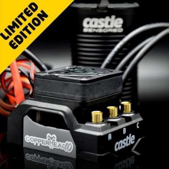 MOTEUR/VARIATEUR COPPERHEAD 10 1/10 1412-3200kv SENSORED 2-4S WP SCT LIMITED EDITION