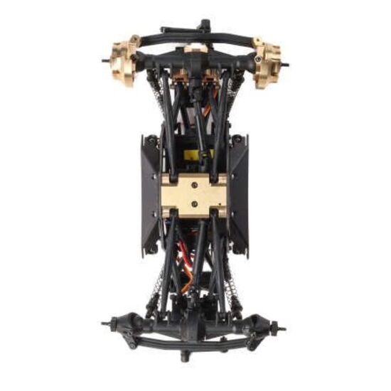 Chassis Skid Plate, Brass 19.5g: AX24, 3 image