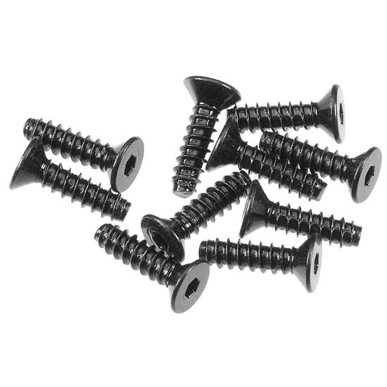AXA0414 Hex Sckt TappingFlat Hd M2.6x 10mm Blk (10)