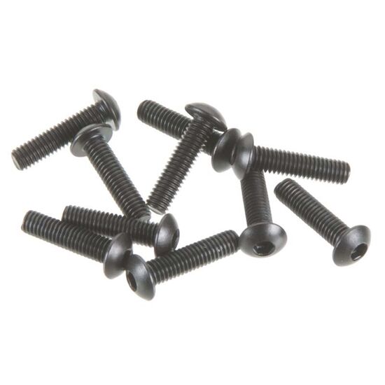 AXA116 Hex Socket Button Head M3x12mm Black (10)