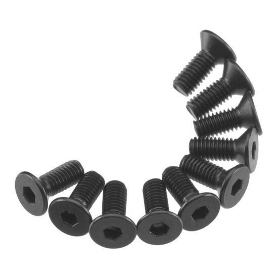 AXA144 Hex Flat Head M3X8mm Black (10 )