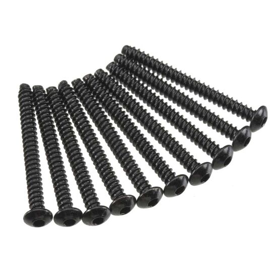 AXA441 Hex Tap Button Head M3x30mm Bl ack (10)