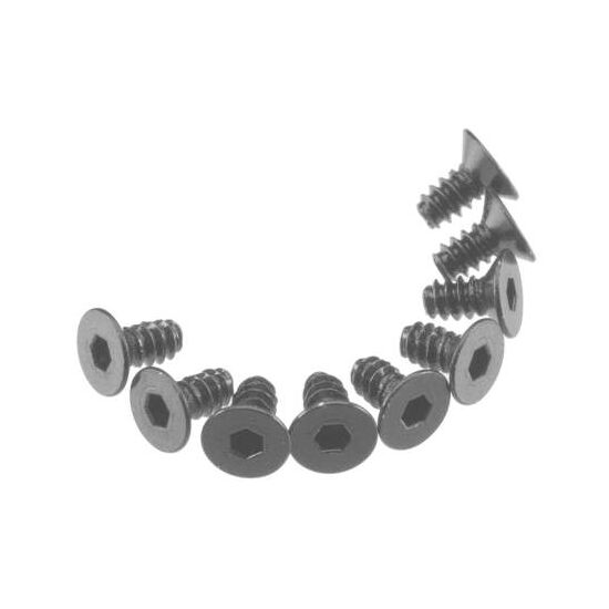 AXA463 Hex Socket Tap Flat Head M3x6m m Black (10), 3 image