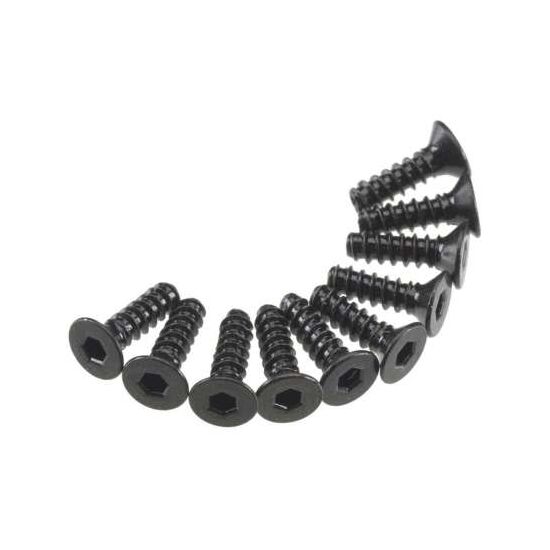 Hex Socket Tap Flat Head M3x10mm Blac k (10), 2 image