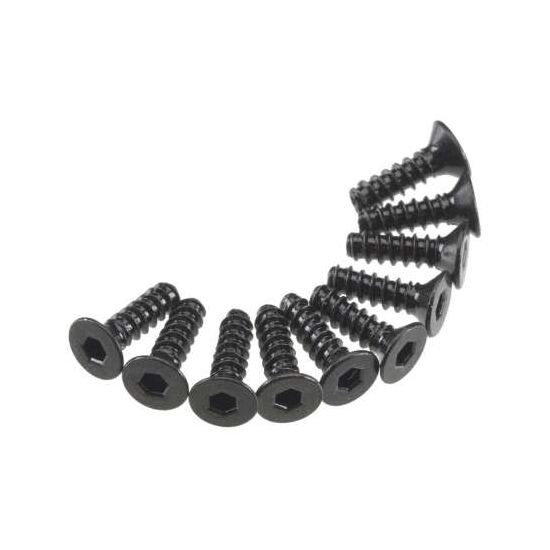 Hex Socket Tap Flat Head M3x10mm Blac k (10), 3 image