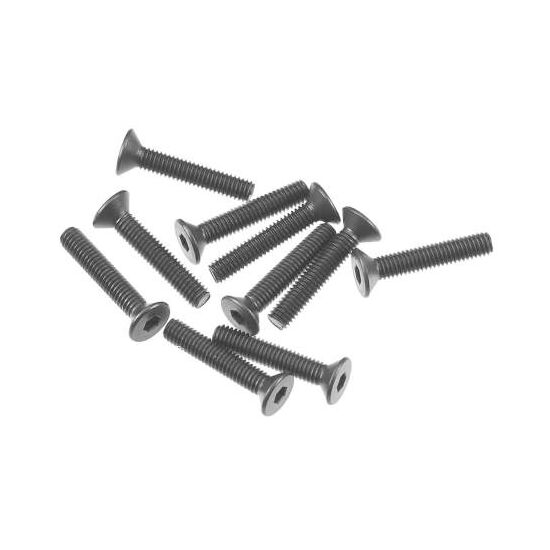 AXA148 Hex Socket Flat Head M3x18mm B lack (10), 2 image