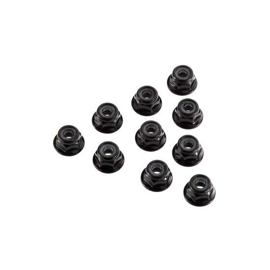 AX31250 Serrated Nylon Lock Nut Black 4mm (10), 3 image