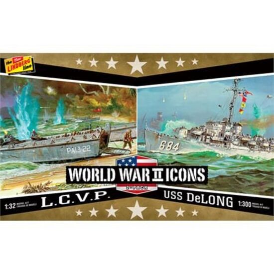 American Icons of WWII L.C.V.P.and USS DeLong