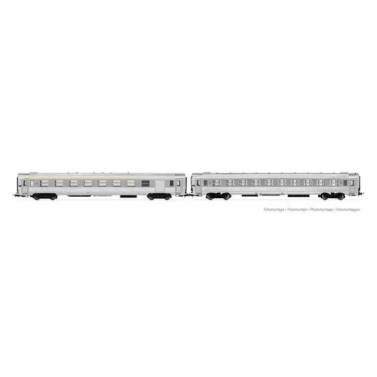SNCF 2 voitures voyageurs DEV Inox A7D + B10 Ep III