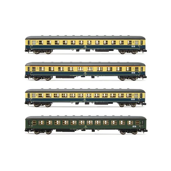 DB 4 voitures train interzones bleu/beige Ep.IV-V