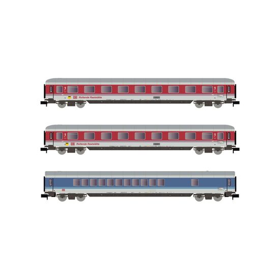 DB AG 3 Wagons de train de voyageurs Rollende Raststätte Ep.V