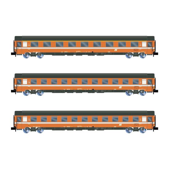 FS 3 Voiture voyageurs Eurofima A+2B orange ép. IV-V