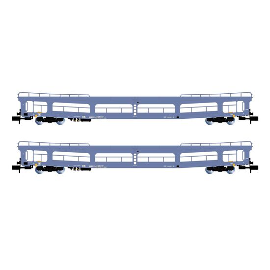DR 2 Wagon de chargement de voitures DDm 916 bleu EpIV