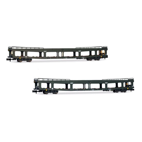 SNCF 2 Wagon de chargement de voitures DD DEV 66 vert Ep.IV