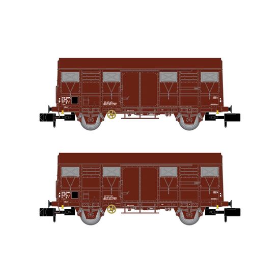 SNCF 2 wagons marchandises couverts G4 Permaplex Ep IV