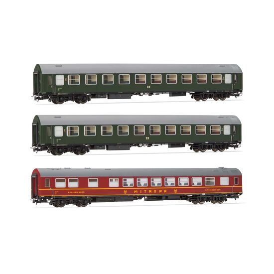 DR 3 voitures 2 B 1 wagon-restaurant ép. III