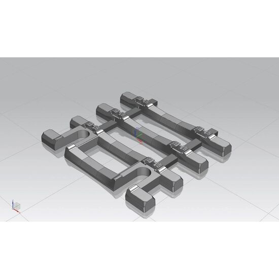 Traverses 31mm voie flexible + traverses en béton Inha