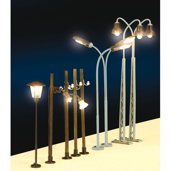 Lampe sur mât en bois à 1 flamme 90 mm