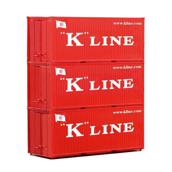 Lot de 3 conteneurs 20 K-Line