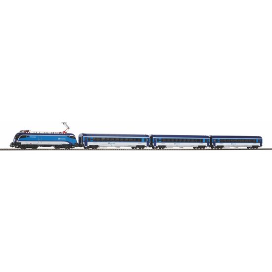Coffret de départ locomotive électrique Railjet CD voie A avec ballast