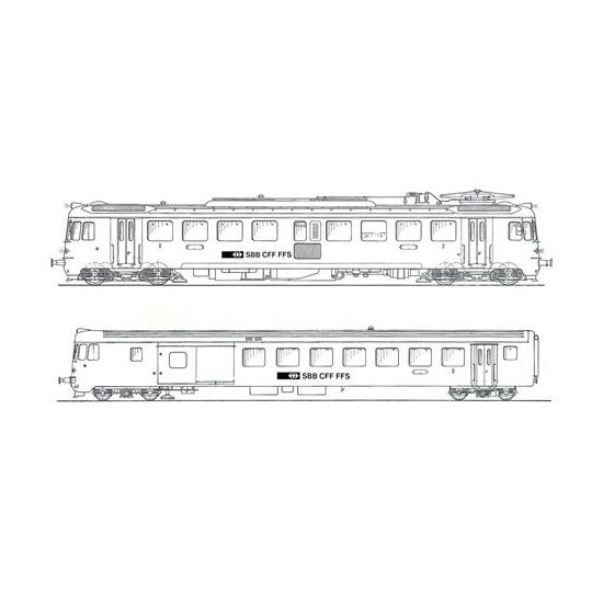 SBB RBe 4/4 Seetal Triebwagen + BDt grün/rot