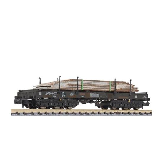 Véhicule de transport de bobines avec plaques d'acier vieillies NS
