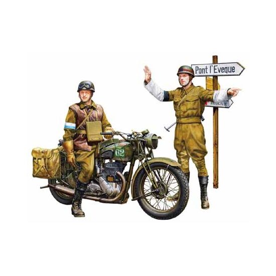 British BSA M20 Motorcycle w/Military Police Set