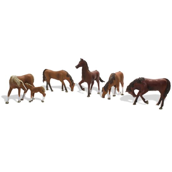 H0 Chevaux marron foncé