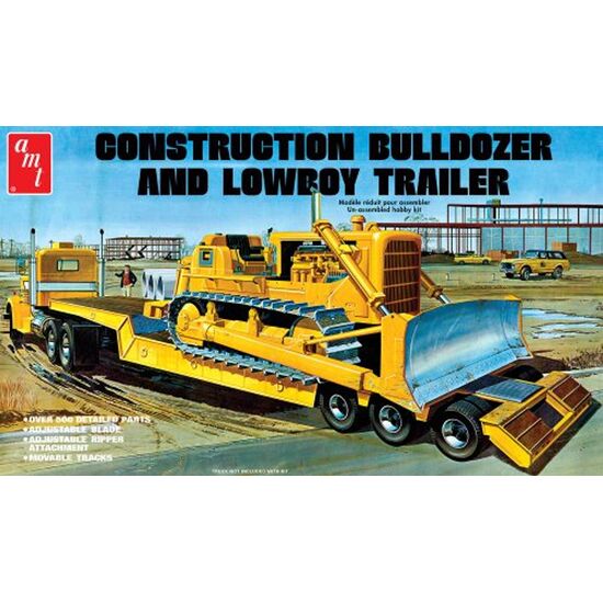 Lowboy Trailer mit Bulldozer Combo
