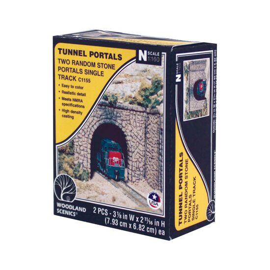 Voie N Portail de tunnel à un niveau Pierre de taille