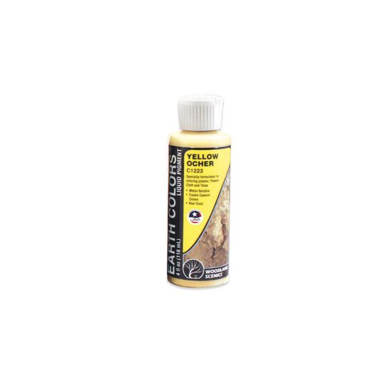 Peinture paysagère ocre jaune