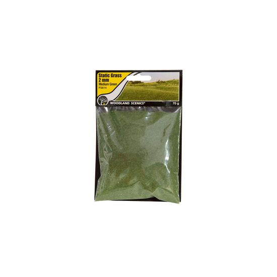 2mm Static Grass Medium Green