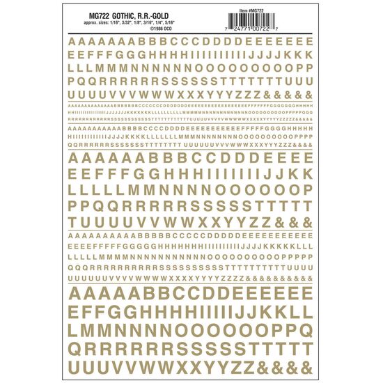 lettres gothiques or