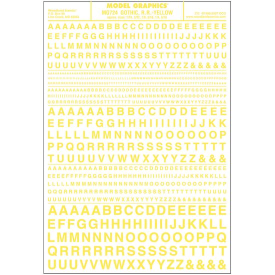 lettres gothiques jaunes