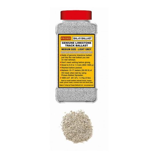 1 Kg echter Kalkstein-Schotter N (Hellgrau)