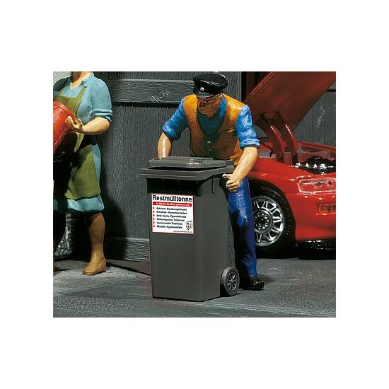 2 poubelles grises