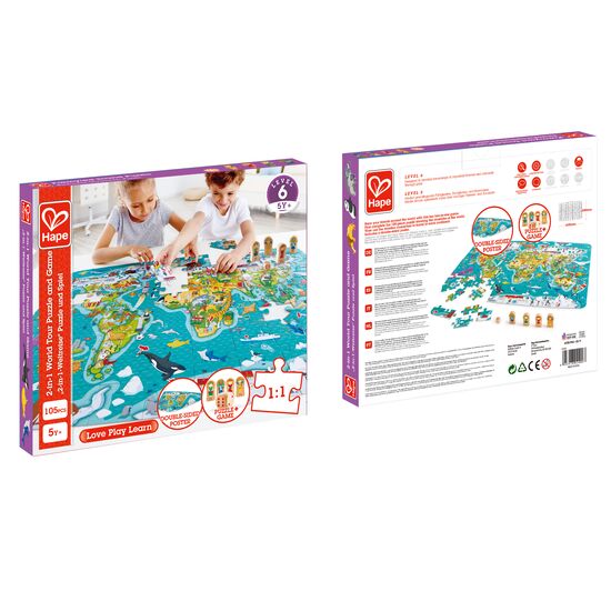 2-in-1 Weltreise - Spiel und Puzzle