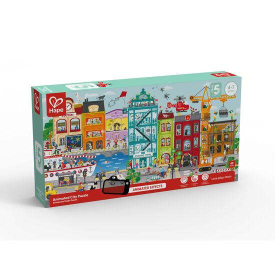 Animiertes Stadt-Puzzle