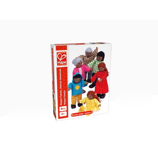 Famille de poupées peau foncée 6pcs.