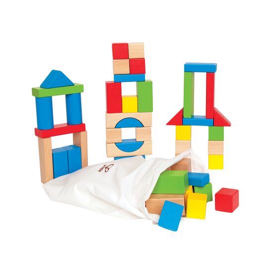 cubes en bois colorés 50pcs. FSC, 2 image